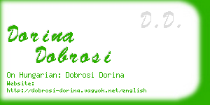 dorina dobrosi business card